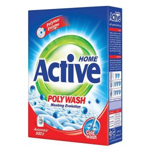 پودر ماشین لباسشویی اکتیو مدل Poly Wash وزن 500 گرم